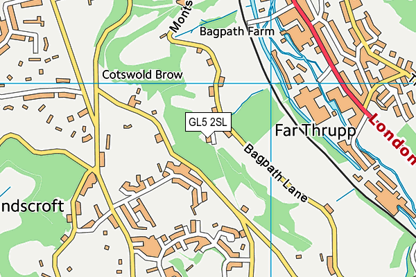 GL5 2SL map - OS VectorMap District (Ordnance Survey)