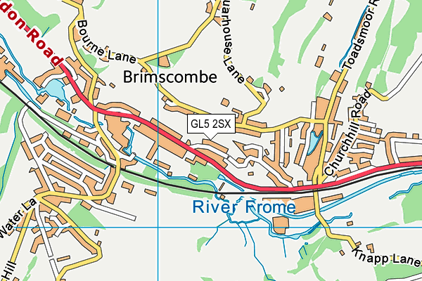 GL5 2SX map - OS VectorMap District (Ordnance Survey)