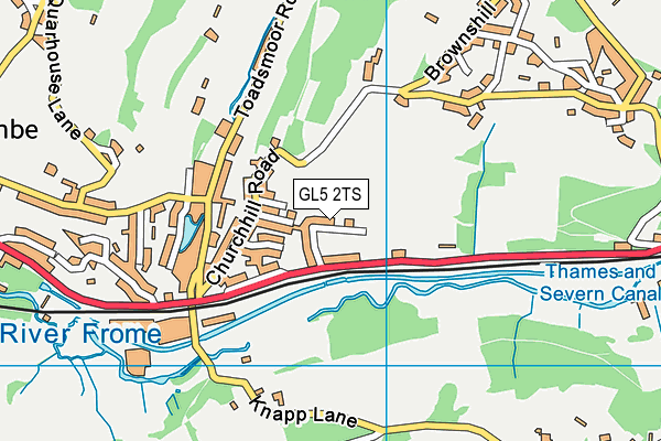 GL5 2TS map - OS VectorMap District (Ordnance Survey)