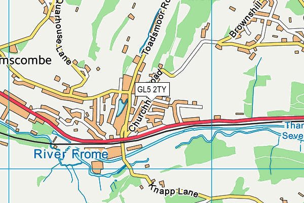 GL5 2TY map - OS VectorMap District (Ordnance Survey)