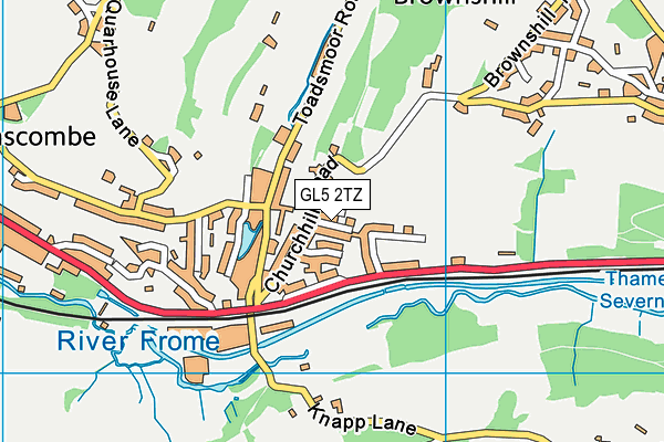 GL5 2TZ map - OS VectorMap District (Ordnance Survey)
