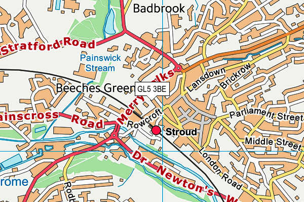 GL5 3BE map - OS VectorMap District (Ordnance Survey)