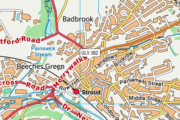 GL5 3BZ map - OS VectorMap District (Ordnance Survey)