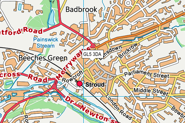 GL5 3DA map - OS VectorMap District (Ordnance Survey)