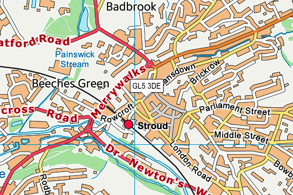 GL5 3DE map - OS VectorMap District (Ordnance Survey)