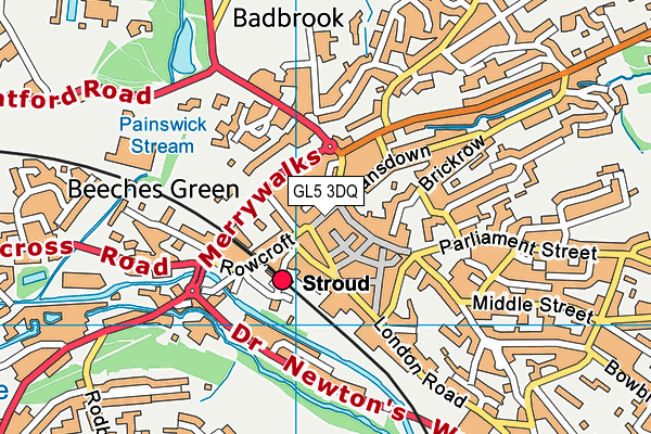 GL5 3DQ map - OS VectorMap District (Ordnance Survey)