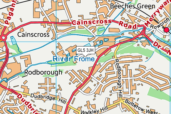 GL5 3JH map - OS VectorMap District (Ordnance Survey)