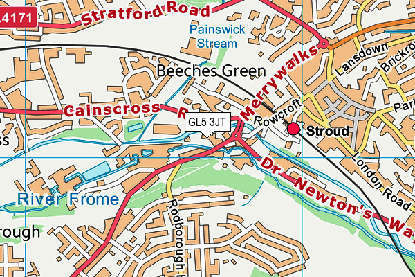 GL5 3JT map - OS VectorMap District (Ordnance Survey)