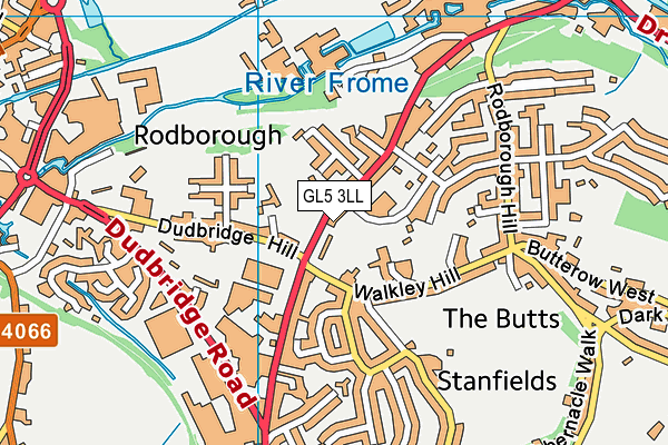 GL5 3LL map - OS VectorMap District (Ordnance Survey)