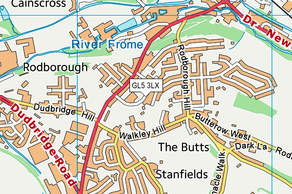 GL5 3LX map - OS VectorMap District (Ordnance Survey)