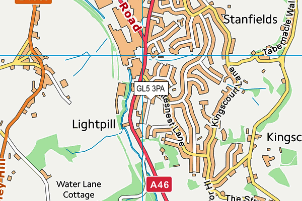 GL5 3PA map - OS VectorMap District (Ordnance Survey)