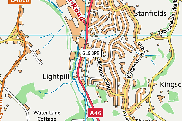 GL5 3PB map - OS VectorMap District (Ordnance Survey)