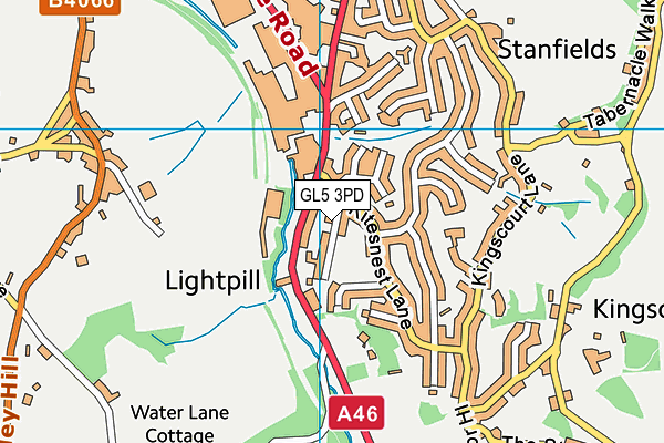 GL5 3PD map - OS VectorMap District (Ordnance Survey)