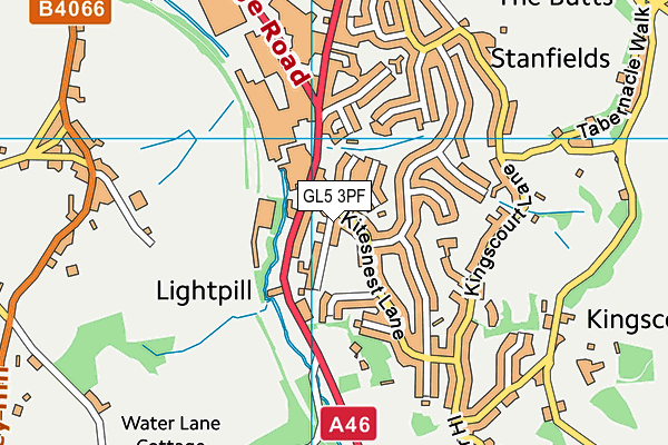 GL5 3PF map - OS VectorMap District (Ordnance Survey)