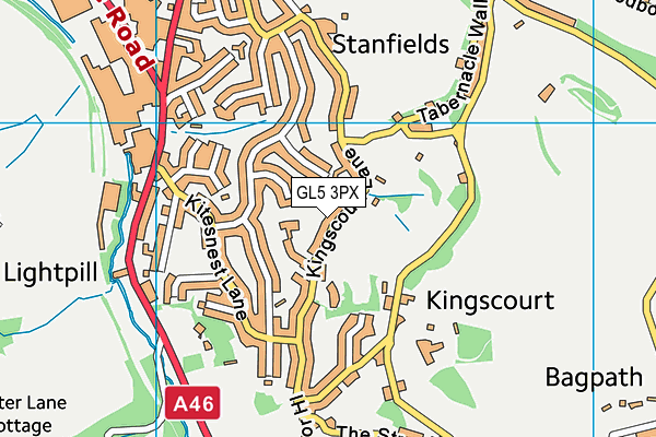 GL5 3PX map - OS VectorMap District (Ordnance Survey)
