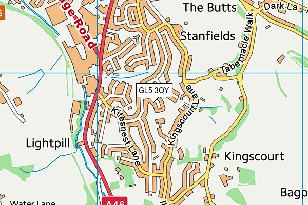 GL5 3QY map - OS VectorMap District (Ordnance Survey)