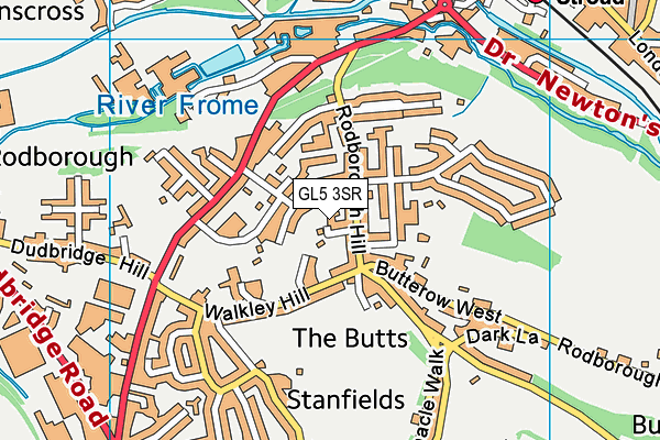 GL5 3SR map - OS VectorMap District (Ordnance Survey)