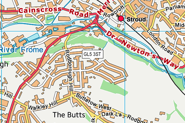 GL5 3ST map - OS VectorMap District (Ordnance Survey)