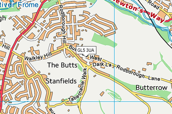 Butterow West map (GL5 3UA) - OS VectorMap District (Ordnance Survey)