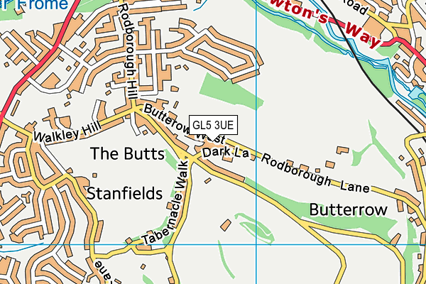 GL5 3UE map - OS VectorMap District (Ordnance Survey)