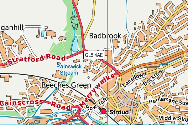 GL5 4AE map - OS VectorMap District (Ordnance Survey)