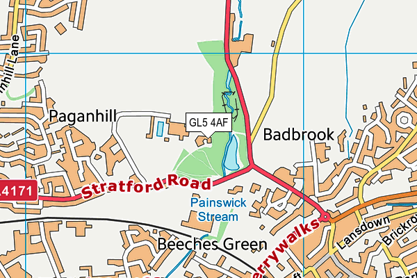 Stratford Park Leisure Centre map (GL5 4AF) - OS VectorMap District (Ordnance Survey)