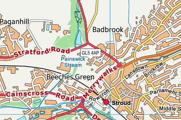 St Martins Centre (St Roses School) map (GL5 4AP) - OS VectorMap District (Ordnance Survey)