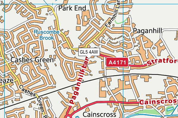 GL5 4AW map - OS VectorMap District (Ordnance Survey)