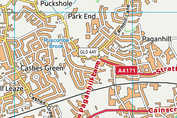 GL5 4AY map - OS VectorMap District (Ordnance Survey)