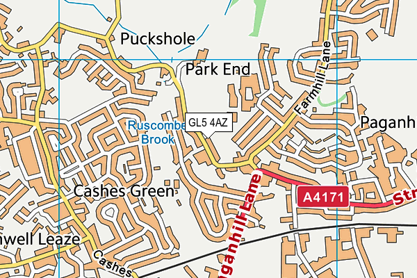 GL5 4AZ map - OS VectorMap District (Ordnance Survey)