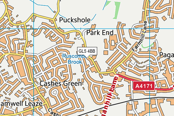 GL5 4BB map - OS VectorMap District (Ordnance Survey)