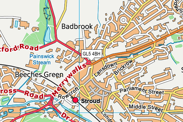 GL5 4BH map - OS VectorMap District (Ordnance Survey)