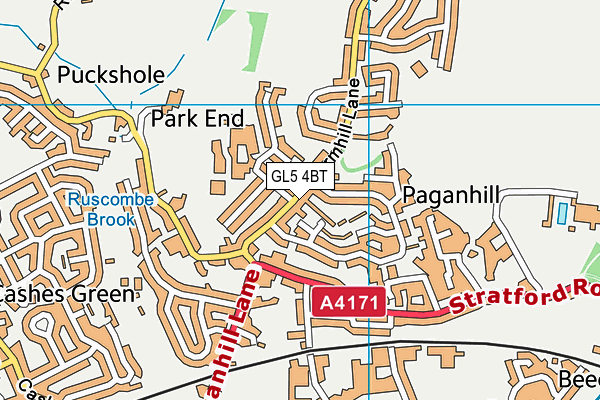 GL5 4BT map - OS VectorMap District (Ordnance Survey)