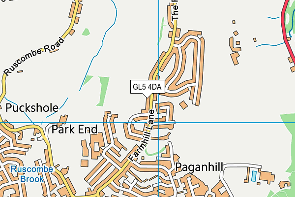 GL5 4DA map - OS VectorMap District (Ordnance Survey)
