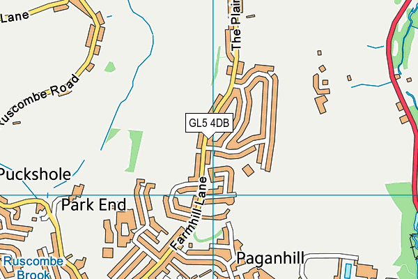 GL5 4DB map - OS VectorMap District (Ordnance Survey)