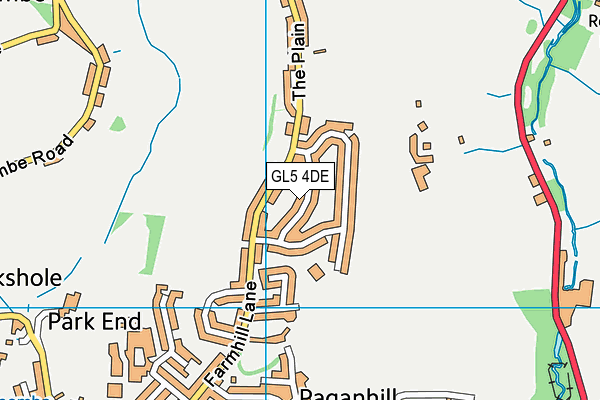 GL5 4DE map - OS VectorMap District (Ordnance Survey)