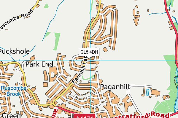 GL5 4DH map - OS VectorMap District (Ordnance Survey)