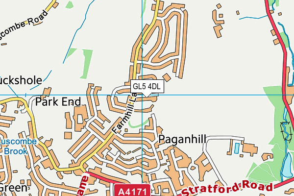GL5 4DL map - OS VectorMap District (Ordnance Survey)
