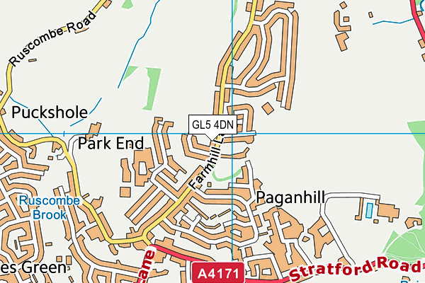 GL5 4DN map - OS VectorMap District (Ordnance Survey)