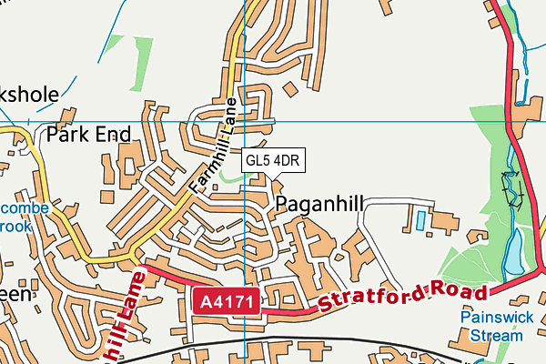 GL5 4DR map - OS VectorMap District (Ordnance Survey)