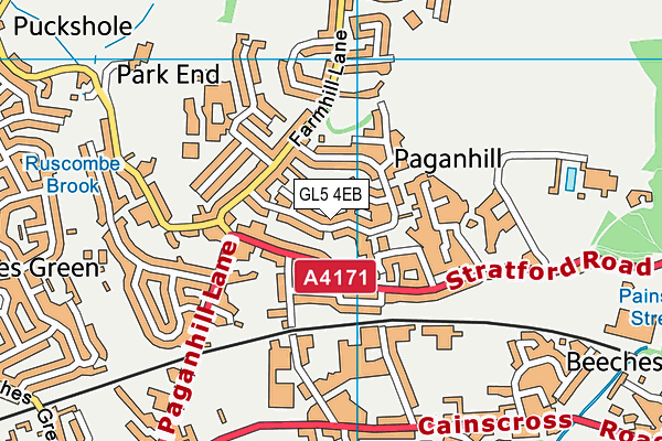 GL5 4EB map - OS VectorMap District (Ordnance Survey)