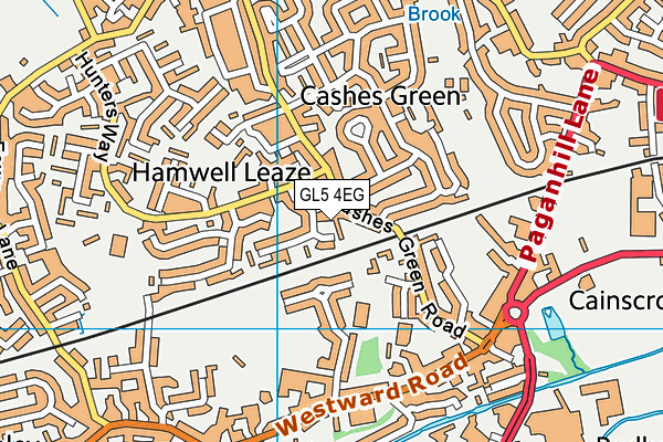 GL5 4EG map - OS VectorMap District (Ordnance Survey)