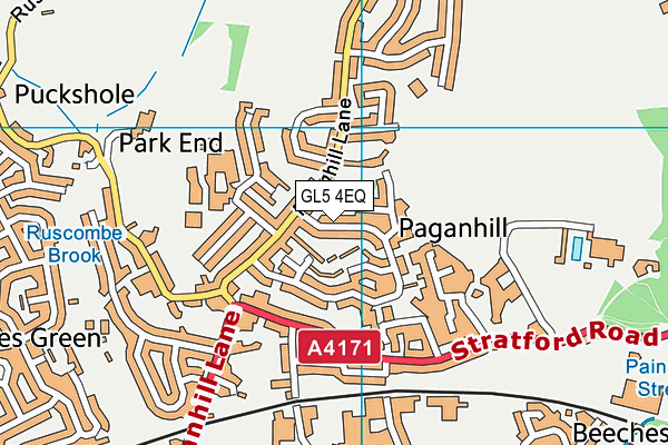 GL5 4EQ map - OS VectorMap District (Ordnance Survey)