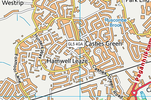 GL5 4GA map - OS VectorMap District (Ordnance Survey)