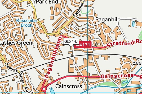 GL5 4HJ map - OS VectorMap District (Ordnance Survey)