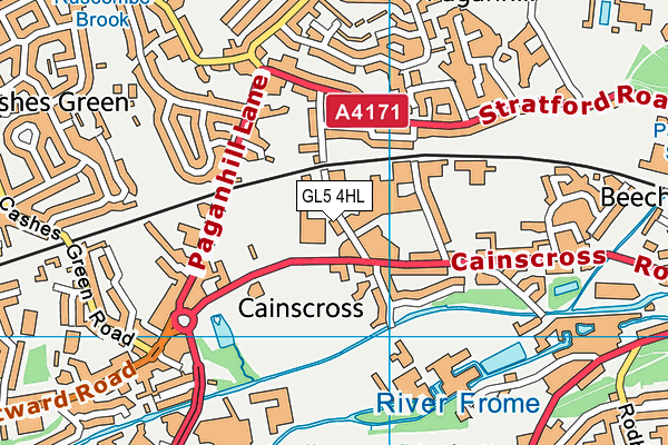 GL5 4HL map - OS VectorMap District (Ordnance Survey)