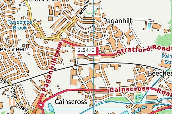 GL5 4HQ map - OS VectorMap District (Ordnance Survey)