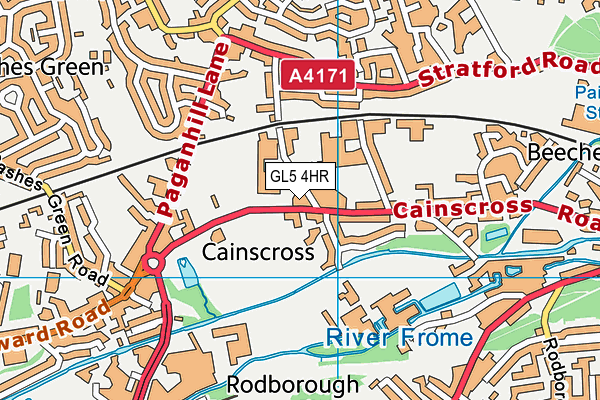 GL5 4HR map - OS VectorMap District (Ordnance Survey)