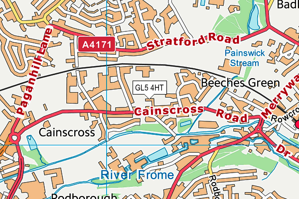 GL5 4HT map - OS VectorMap District (Ordnance Survey)