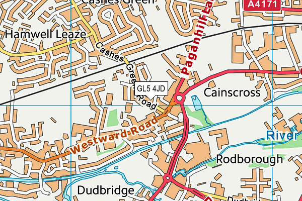 GL5 4JD map - OS VectorMap District (Ordnance Survey)